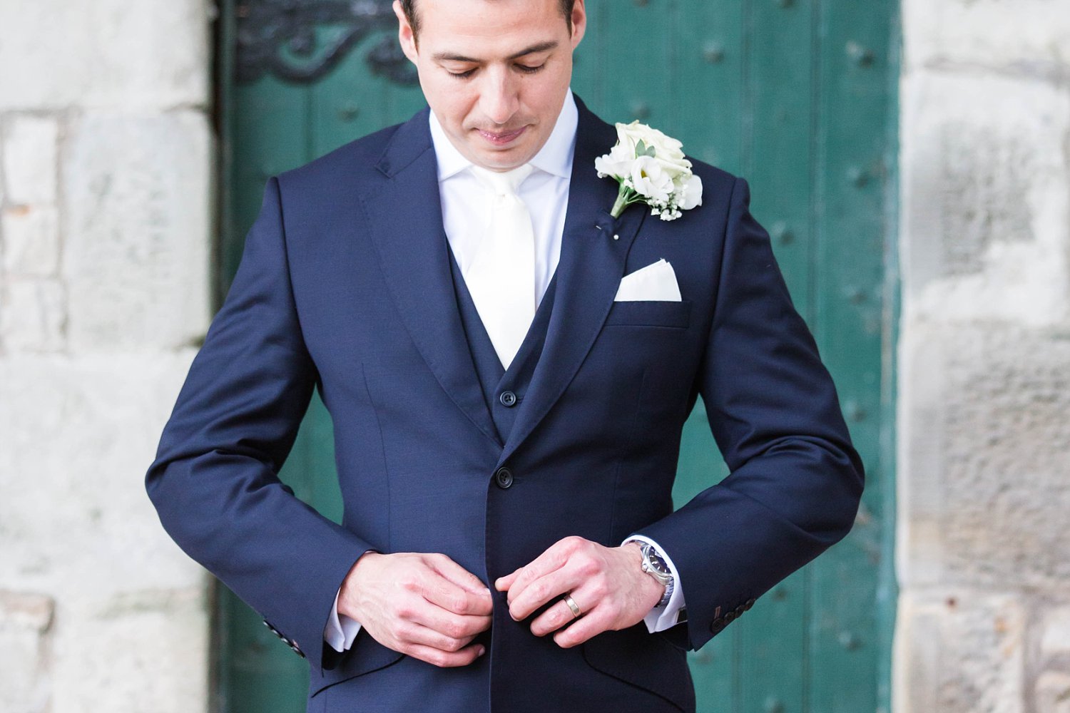 Groom portraits at Carlowrie Castle Scotland Wedding Photo