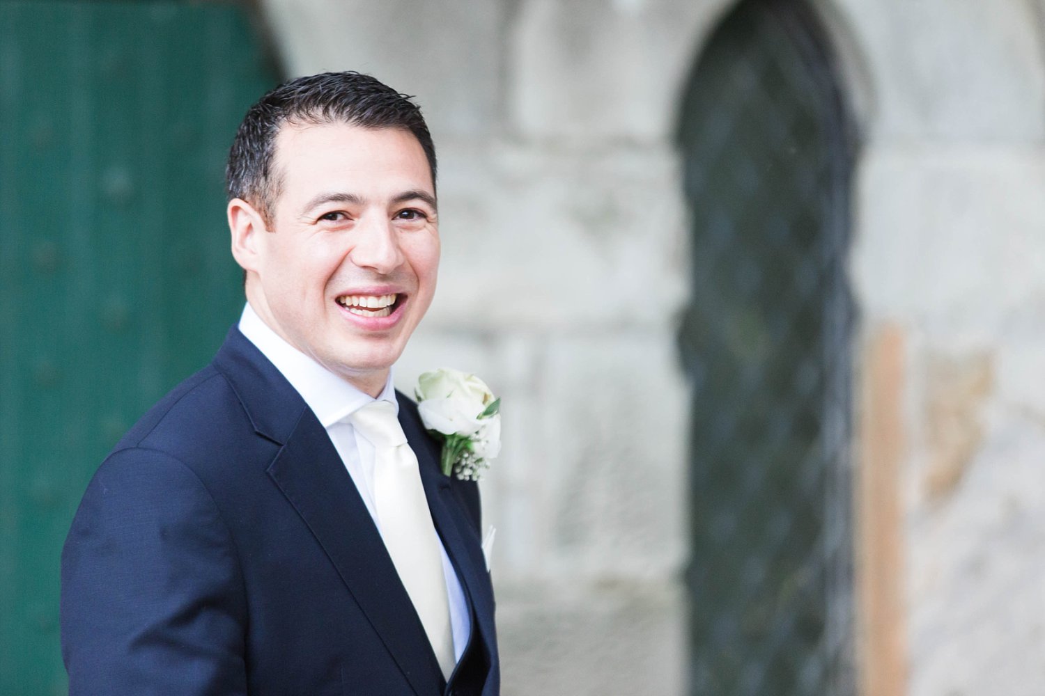 Groom portraits at Carlowrie Castle Scotland Wedding Photo