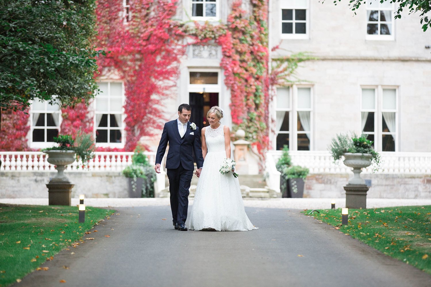 Autumn wedding at Carlowrie Castle, Edinburgh. Luxury castle wedding in Fine Art Wedding Photography photo.