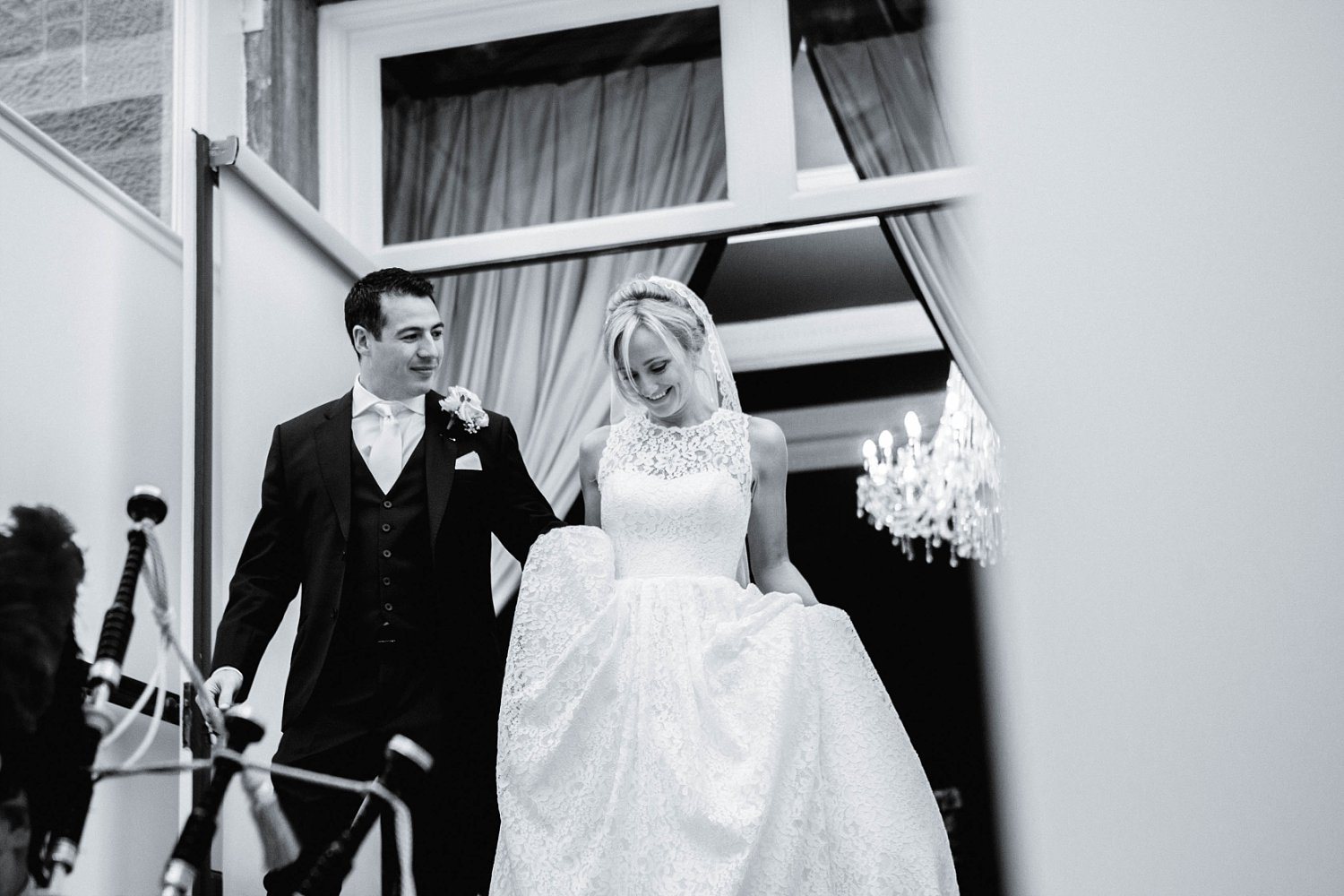 Luxury weddings in the UK. Carlowrie Castle wedding Autumn wedding photo