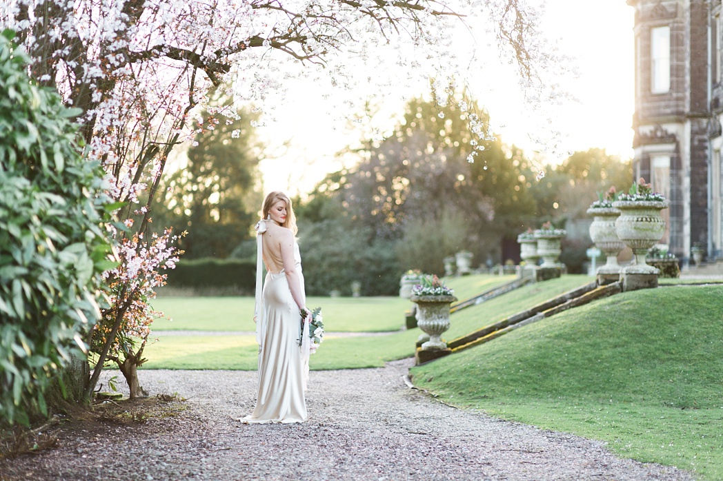 Luxury laid back elegance country house wedding inspiration. Sandon Hall Spring Wedding with Halfpenny London Gown photo